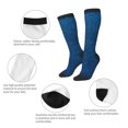 thumbnail image 3 of Fotbe Deep Blue Glitter Calcetas Divertidas Estampadas para Hombre y Mujer, Calcetas de Algodón hasta la Rodilla para Caminar, Correr, Enfermería y Embarazo, 3 of 6