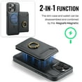 thumbnail image 3 of 2 in 1 Retro Phone Case  Applicable to iPhone 16 Pro Max  Magnetic Wireless Charger Phone Cover,Card Slots and Metal Ring, 3 of 6