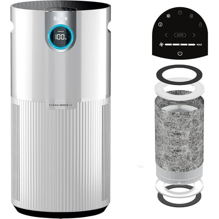Restored Shark R-UA205 Nanoseal HEPA Air Purifier MAX with Clean Sense, Covers 1350 Sq. Ft., Captures 99.98% of Dust & Allergens, White (Refurbished)