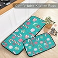 thumbnail image 5 of SKYSONIC Christmas Candy Sugar Kitchen Mats Set of 2 Xmas Canes Pattern Anti Fatigue Floor Runner Rug Non Slip Comfort Mat 19.7x27.6 Inch + 19.7x47.2 Inch for Living Room Laundry Room Hallway, 5 of 7
