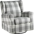 thumbnail image 1 of ACME Chaise Pivotante Patti avec Planeur en Tissu Gris, 1 of 6