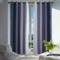 Btomtd 2pcs Blackout Curtains with Gradient Look, Heat Insulating Sunscreen Curtains for Bedroom, Blackout Curtain Panel Pairs for Living Room and Balcony - 51.96"x94.88", Light Blue-L
