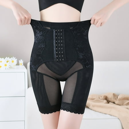 

Rewenti Women s Panties Lace High-Waist Buttocks Puller Abdomen Ne-Piece Shapewear with Tummy Control Black 10(XL)