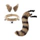 thumbnail image 2 of Faux Ears And Tail Set Disfraz De Cosplay Para Halloween Performance Gift Black Yellow Sunnimix Cola para la cabeza, 2 of 8