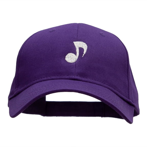 Musical Note Embroidered Low Profile Cap - Purple OSFM