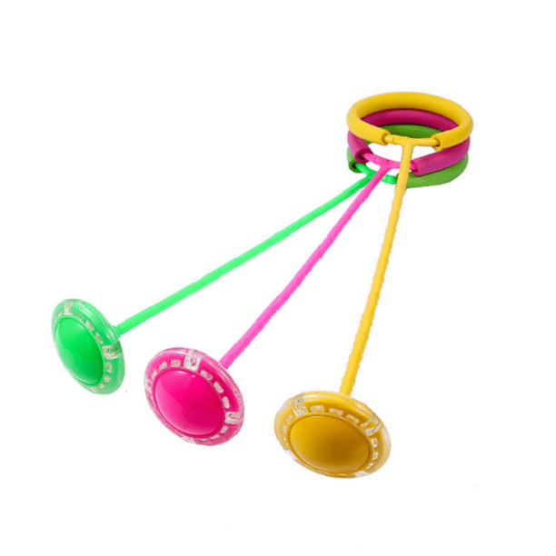 LNGOOR Children Glowing Bouncing Balls Foldble Flashing Jumping Rope