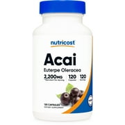 Nutricost Acai Extract 550mg, 120 Vegetarian Capsules (Euterpe Oleracea) - Non-GMO Supplement