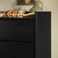 thumbnail image 5 of Walker Edison 43” Mid-Century Modern Gallery-Top 5-Drawer Dresser, Black, 5 of 11