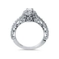 thumbnail image 2 of 3/4ct Vintage Diamond Filigree Round Cut Engagement Ring 14K White Gold, 2 of 4