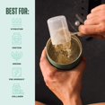 thumbnail image 4 of Vaso mezclador, botella 2 en 1, aislante, 710 ml, verde, 4 of 5