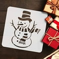 thumbnail image 3 of Snowman Stencil Decoration Template 11.8x11.8 inch Plastic Snowman Stencils Square Reusable Stencils for Painting on Wood Floor Wall and Fabric, 3 of 9