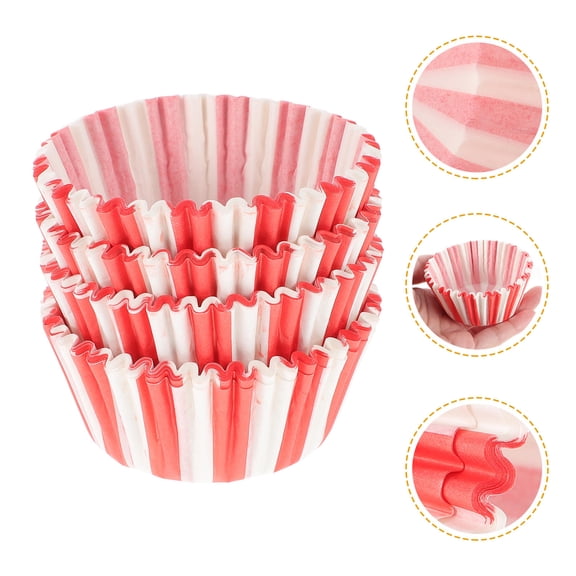 MERRYHAPY 100 Pcs Assorted Color Baking Paper Cups for Muffins and Cakes, Non-Stick, High Hardness, Oven Safe