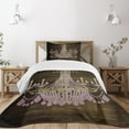 thumbnail image 3 of Ambesonne Rustic Quilted Bedspread Set 2 Pcs, Vintage Style Country, Twin Size, Brown and Pink, 3 of 6