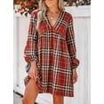 thumbnail image 5 of Cupshe Women's Dress Long Peasant Sleeves Mini Straight Silhouette Dress, 5 of 5