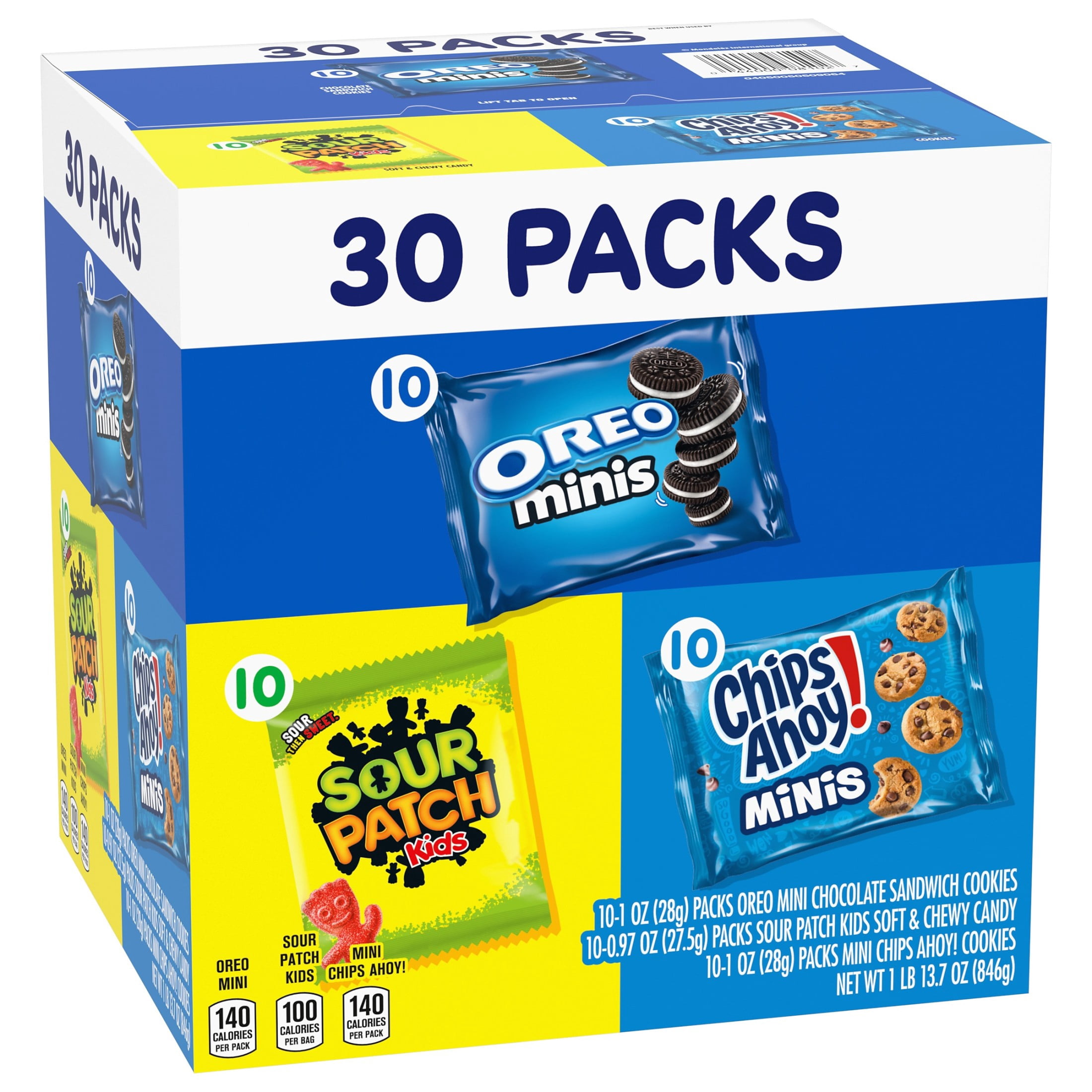 cookies サイズs 青 Multi Cookies and Candy Variety Pack with SOUR PATCH KIDS, OREO