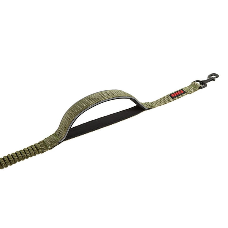 KONG Reflective Shock Absorbing Hands Free Bungee Dog Leash 6 Green