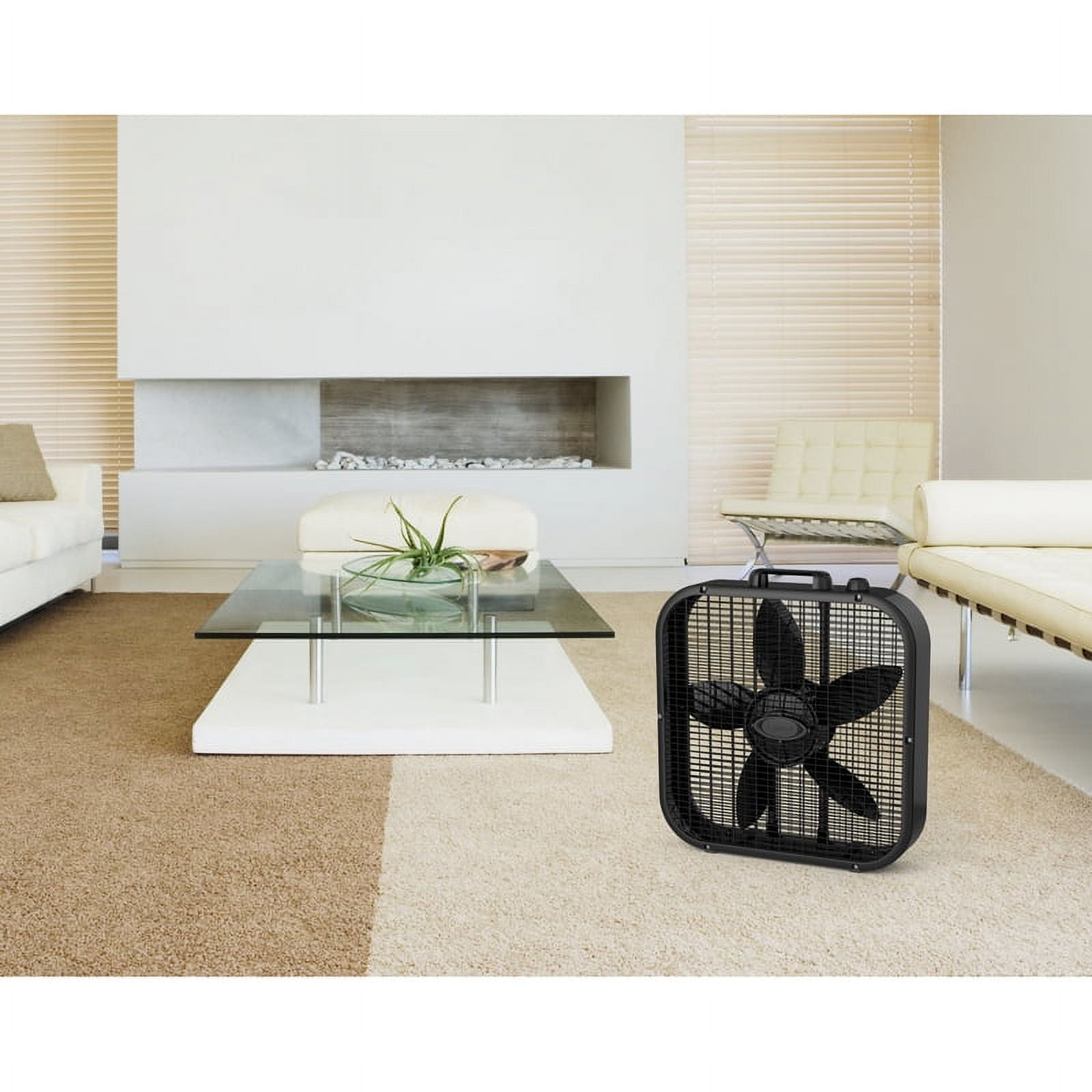 Lasko 20 3-Speed Decor Colors Box Fan, Model B20401, Black - Walmart.com