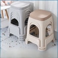 thumbnail image 1 of Taburete de plástico grueso, silla para el hogar, taburete cuadrado, banco de plástico para adultos, taburete alto simple, taburete apilable, 1 of 1