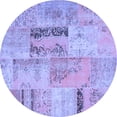 thumbnail image 1 of Ahgly Company Indoor Round Patchwork Blue Transitional Area Rugs, 8' Round, 1 of 4