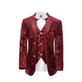 thumbnail image 2 of Boys Suits Slim Fit 5 Piece Outfit Formal Dresswear Suit for Kids Wine Tuxedo Wedding, 2 of 5