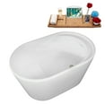 thumbnail image 4 of 47" Streamline B-284-66-BNK Soaking Freestanding Tub and Tray With Internal Drain in Brushed Nickel, 4 of 10