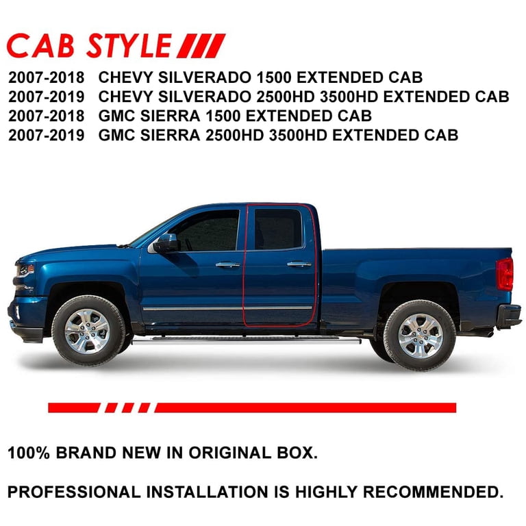 Chevy Silverado GMC Sierra Running Boards 6 Inch Side Steps Nerf Bars