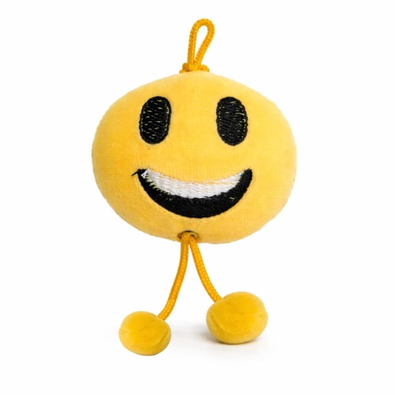 Cute Smiley Emoji Plush Keychain with Dangling Legs Soft Hanging Toy for Bags Gifts Desk Decor
