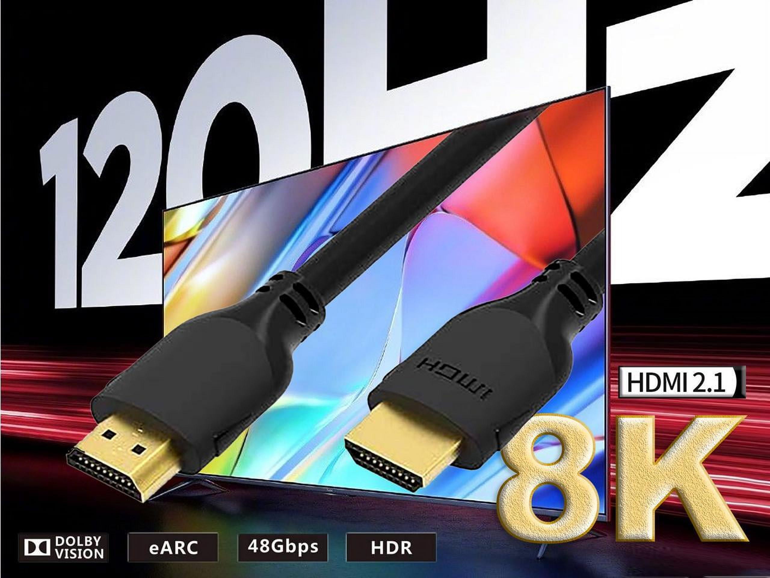 Nippon Labs 30AWG 8K HDMI Cable 6ft. HDMI 2.1 Cable Real 8K, High Speed  48Gbps 8K(7680 x 4320)@60Hz, 4K@120Hz Dolby Vision, HDCP 2.2, 4:4:4 HDR,  eARC Compatible with Apple TV, Samsung QLED