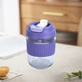 thumbnail image 5 of Glass Coffee Mug with Lid Lock, Mini 400ml Reusable Coffee Cup, Microwave and Dishwasher Safe, Portable Cup for Office School Gym (Purple), 5 of 6