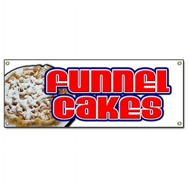 SignMission B-Funnel Cakes 18 x 48 Po Signe Bannière de Gâteaux d'Entonnoir