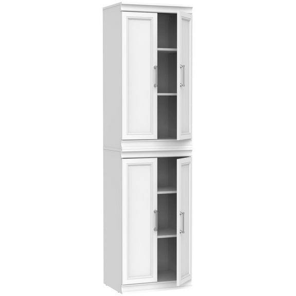 Closetmaid Ms-2116-6S2d Modular 21"W X 81"H Double Top And Bottom 6 Shelf Storage Cabinet