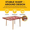 thumbnail image 4 of Valentine's Day Table Cloths for 6 Foot Rectangle Tables, Red Gnomes Roses Love Wood Grain Brown Patio Waterproof Elastic Fitted Tablecloths, Washable Rectangular Table Cover for Camping, 4 of 8