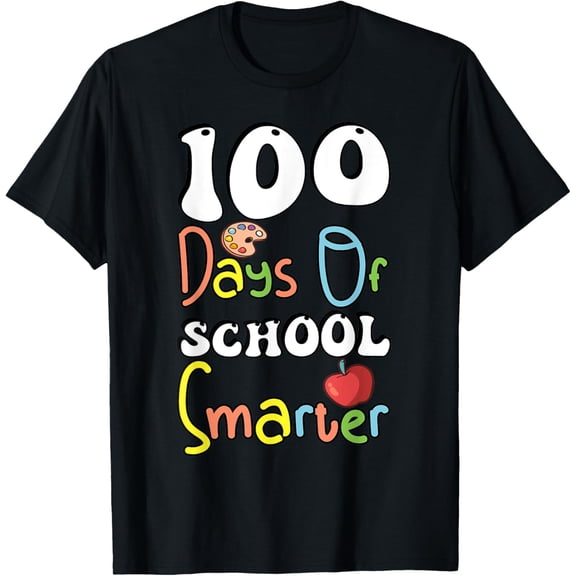 Exquisite and comfortable-100 Days of School Smarter Happy 100th Days of School Kids T-Shirt
