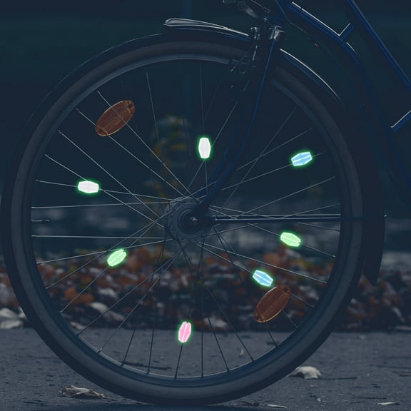 QIFULL 36Pcs Spoke Beads Glow Assorted Color Plastic Sound Creating Bike Beads for Spokes Bicycle Riding