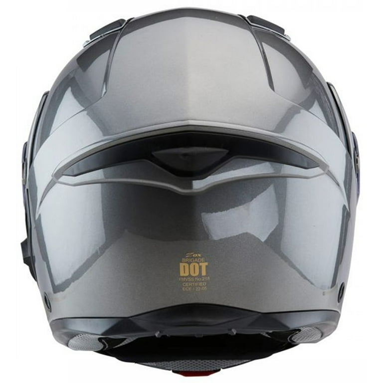 Zox Brigade SVS Modular Motorcycle Helmet Titanium Silver