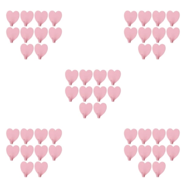 Cateissary Ganchos de pared multiusos de 10 piezas: adecuados para todos los entornos Fácil de instalar Gancho lindo en forma de corazón rosa Type2 NO2