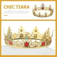 thumbnail image 2 of Shisuyan Cosplay King Crown Decorative Alloy Crown for Men Performance Costume Accessory 1Set, 2 of 8