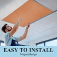thumbnail image 6 of Burnt Orange Burlap Texture Fluorescent Light Covers, Farmhouse Vintage Orange Magnetic Light Covers for Ceiling Lights, Fluorescent Ceiling Shade Filters for Classroom Bedroom Office 4x2Ft x 1PCS, 6 of 8