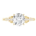 thumbnail image 4 of Rosec Jewels Designer Lab Created Diamond Engagement Ring 2 Carat - EF-VS Grade Certified, 18K Yellow Gold, US 4.50, 4 of 8