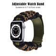 thumbnail image 3 of WorryFree Gadgets Nylon Band Compatible with Apple Watch Ultra Series 9 8 7 6 5 4 3 2 1 SE Rugged Survival Paracord Nylon Strap Braided Sport Loop for iWatch Bands Men (Army Green/Black-(42/44/45MM)), 3 of 5
