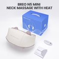 thumbnail image 6 of Breo N5 Mini Neck and Shoulder Massager with Heat, Cordless Deep Tissue Shiatsu for, Beige, Gift, 6 of 9