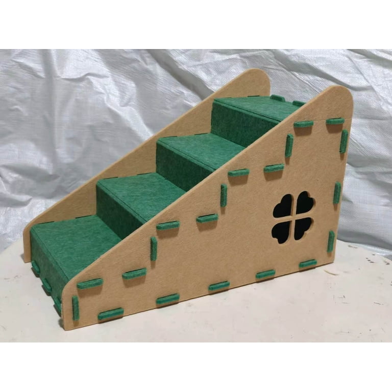 AsterOutdoor 4-Step Pet Stairs, Non-Slip Green photo 4