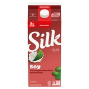 Silk Dairy Free, Gluten Free, Original Soy Milk, 64 fl oz Half Gallon