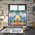 thumbnail image 4 of Yayeee Kitchen Curtains Tier Pair Light Filtering 27"x36" Rod Pocket Short Cafe Window Panel, Blue Window, 4 of 7