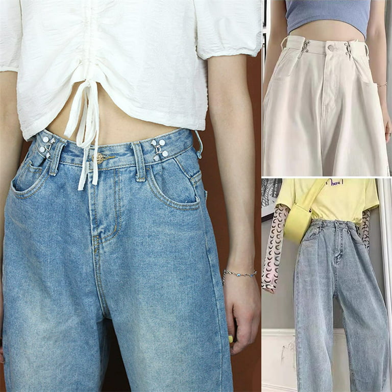 4/8 PCS Denim Waist Extender Button Metal for Jeans Pants Skirt Comfy  Expander