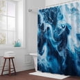 thumbnail image 3 of Ocean Waves Bathroom Shower Curtain, Realistic Sea Nautical Style Nature Waterproof Washable Soft Bath Curtain for Bathtub Decor with 12 Hooks&Grommet, 48x72 Inch, 3 of 9