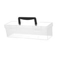 thumbnail image 2 of Caja de herramientas transparente con asa, organizador de almacenamiento, equipo portátil para llevar al aire libre Negro 30x93x93cm, 2 of 8