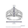 thumbnail image 3 of Vir Jewels 1/3 CTTW Lab Grown Diamond Wedding Bridal Set in Sterling Silver Female Adult, 3 of 5