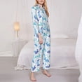 thumbnail image 3 of Pofeuu Rabbit2 Print Womens Pajamas Set Long Sleeve Sleepwear Button Down Nightwear Soft Pj Lounge Sets Button Down Pajamas Women-Small, 3 of 7