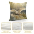 thumbnail image 4 of Orinice Swan Lake Graphic Decorative Men Women Boy Girl Room Cushion Throw Pillow Cover 12x12in, 4 of 5
